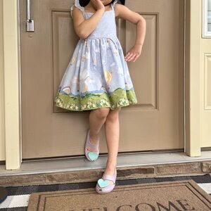 Cynthia Rowley Toddler Dress with Rainbows and Hot Air Balloons